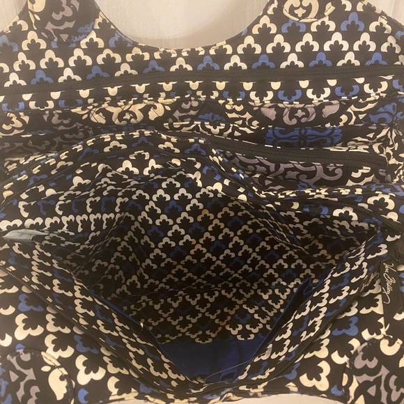 Vera Bradley Vintage Blue Medallion Quilted Large Tote Purse Bag Retired Print - Picture 7 of 12